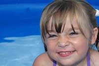 girl in pool