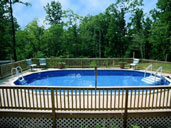 above ground pool oval