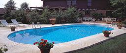 Oval pool with Pentair Intellichlor